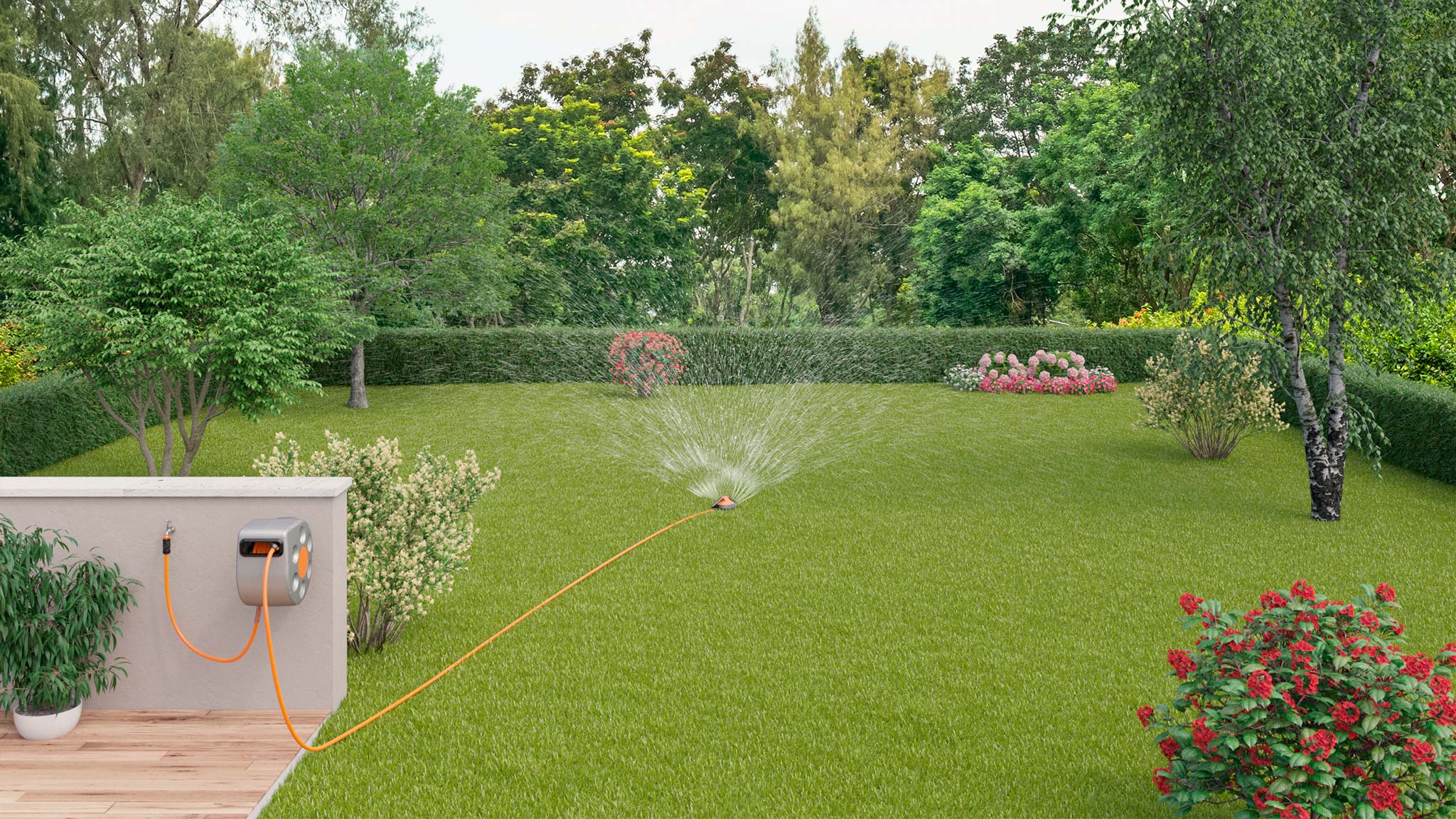 Système d'arrosage automatique à 360 ° pour jardin, terrasse